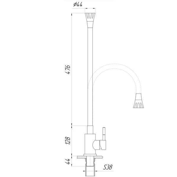 Змішувач кухня Globus Lux Alpen SBT1-203SA-G03 000025226