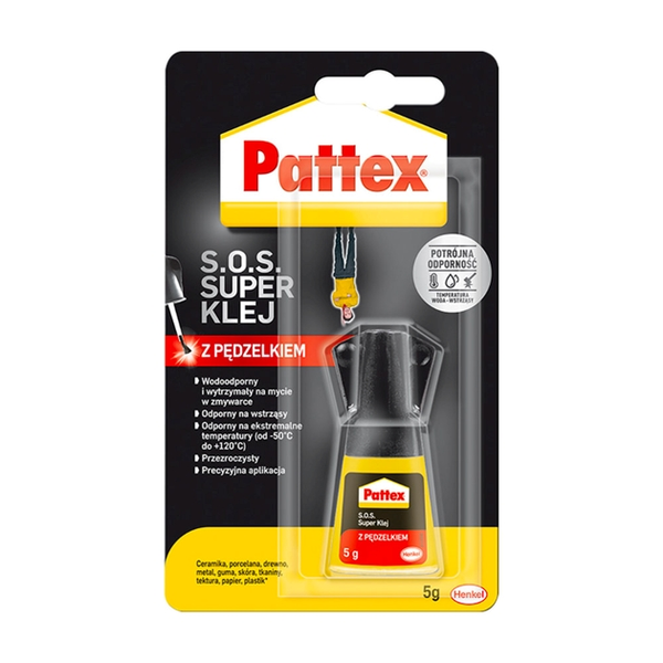 Клей секунда гель Pattex 5мл з пензликом 10123064