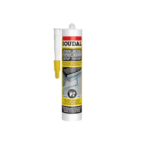 Герметик покрівельний Soudal Aquafix прозорий 280мл