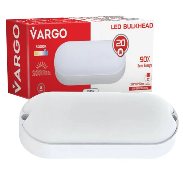 Світильник VARGO 20W накладний овал IP54 111859
