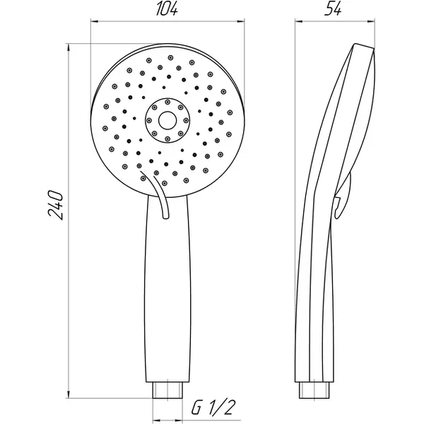 Лійка для душу Topaz NF-2205-00 GRAY 000025159