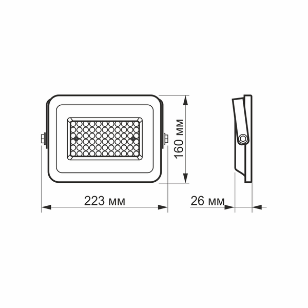 Прожектор LED Videx 50Вт білий 26331