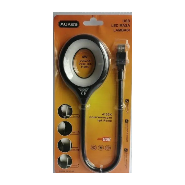 Світильник USB LED 4W чорний ES197-4B