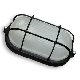 Світильник 60W овал з решіткою чорний BL-1402(BL1462)