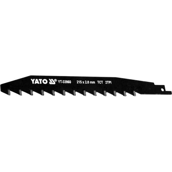 Полотно по керамічній і силікатній цеглі до шаблевої пили Yato 215мм YT-33960
