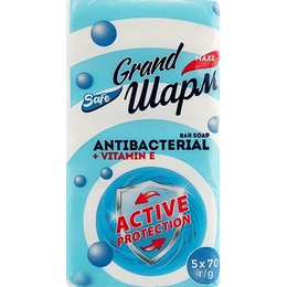 Мило Grand Шарм антибакт.+вітамін Е 5х70гр