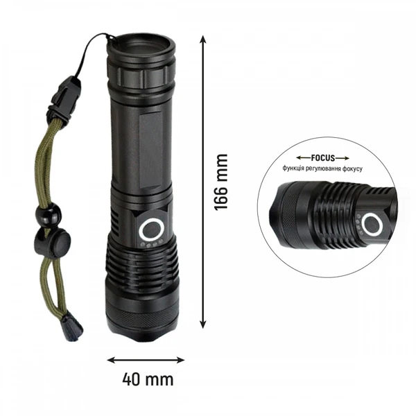 Ліхтар LED Lebron L-HL-10213 8W 15-15-46