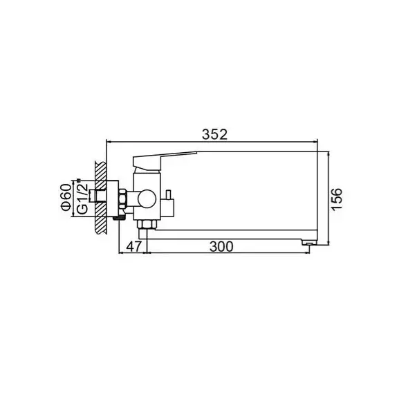Змішувач ванна Solone EZA7-B097 4263