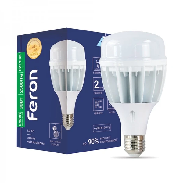 Лампа LED Feron LB-65 E27/E40 30W6400К