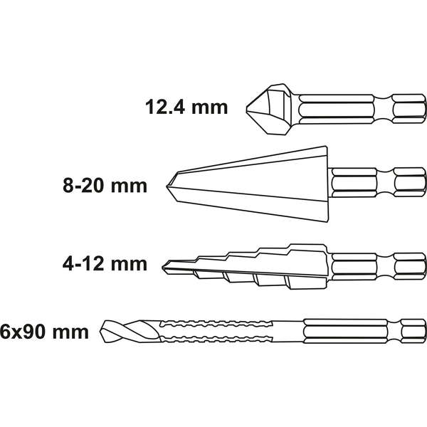 Свердла універсальні Yato 4шт YT-44705