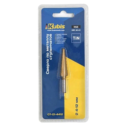 Свердло ступінчате по металу Kubis 4-12мм 07-01-4412