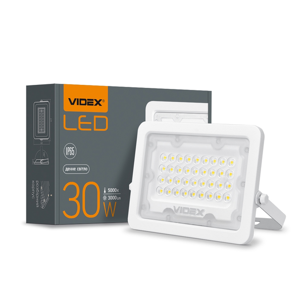 Прожектор LED Videx 30Вт білий 26330