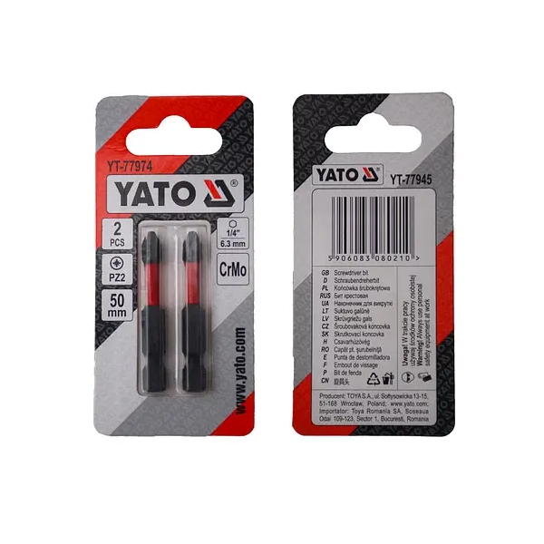 Насадка викруткова Yato PZ2х50мм YT-77974