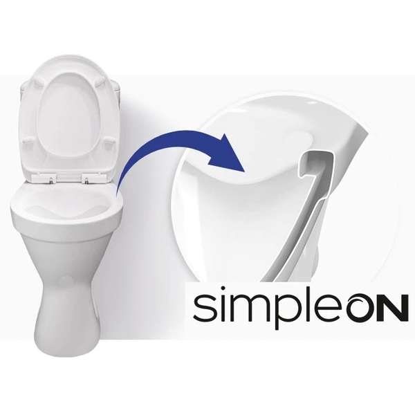 Унітаз Cersanit Eco II Simpleon 021 3/5 нижній підвід/нижній випуск K44-125