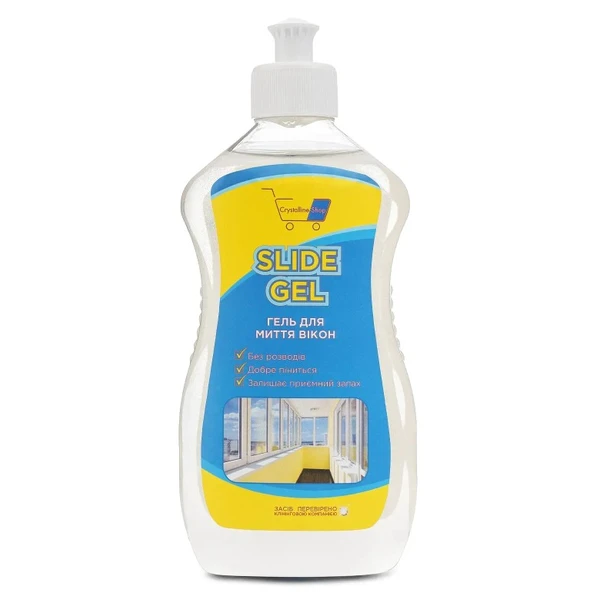 Засіб для миття вікон та дзеркал Crystalline Slide gel 0,5л