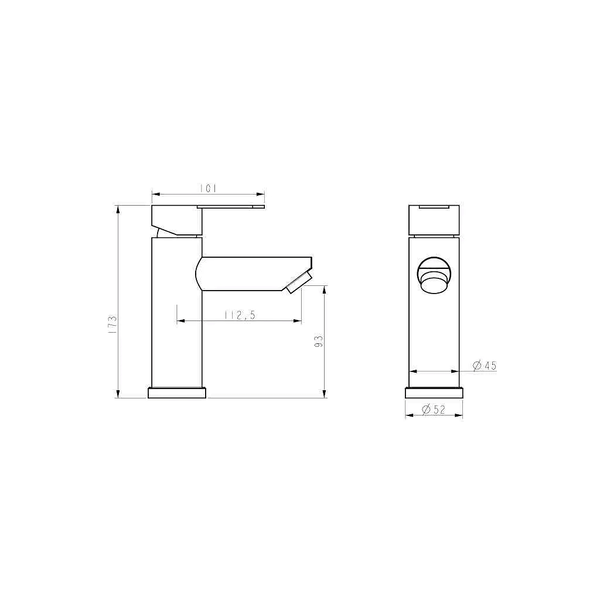 Змішувач умивальник Solone EZA1-B097 4157