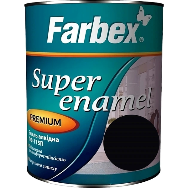 Емаль Farbex ПФ-115 чорна 0,25кг