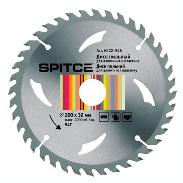 Пильний диск Spitce для алюмінію 200х32х54Т+ 32/30 22-948