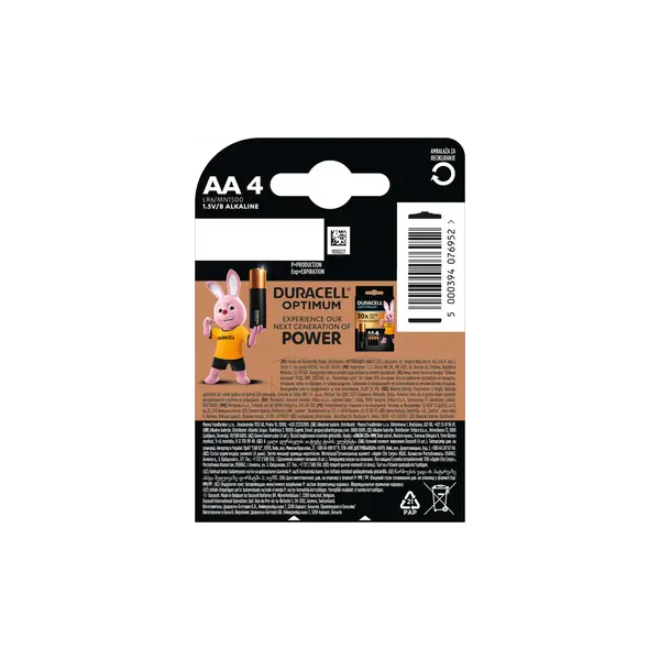Батарейка Duracell PLUS AA LR 6*4 DB006-4