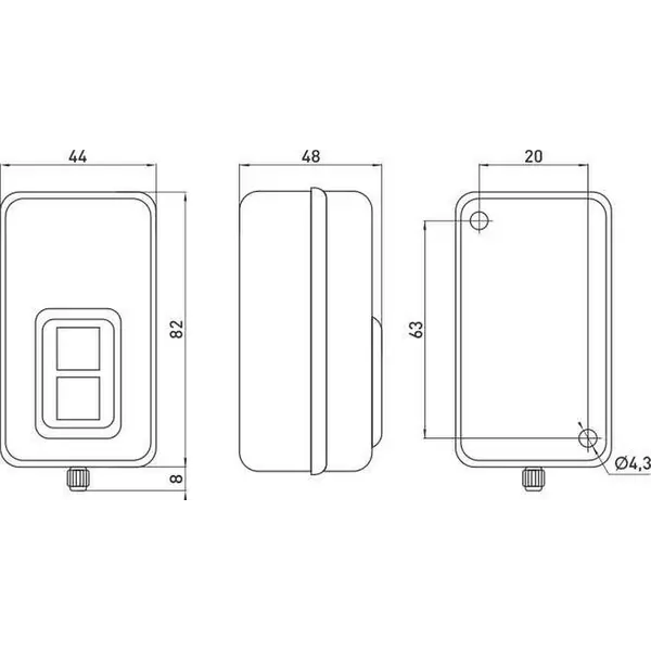Кнопковий пост E-next металевий 3 фази 6А s006023/8536508000