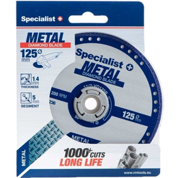 Алмазний диск Specalist+ метал 125х22мм 11/2-VD125R