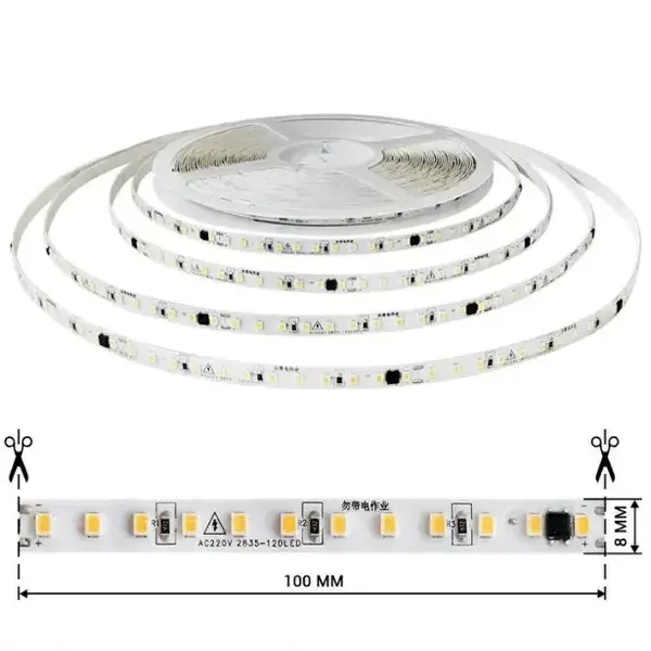 Стрічка LED 220B 120лед BPS-G320-220-2835-120-CW-44