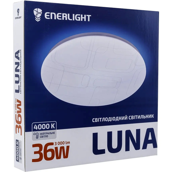 Світильник стельовий LED Enerlight Luna 36Вт 400К LUNA36SMD80N