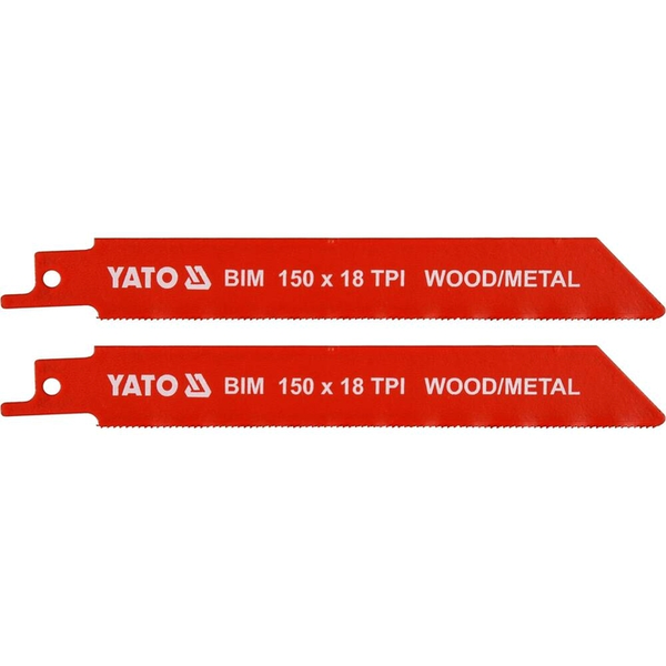 Полотно по дереву і металу до шаблевої пили Yato 150мм YT-33931