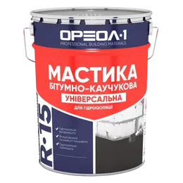 Мастика бітумно-каучукова Ореол-1 R-15 3,0кг 194268