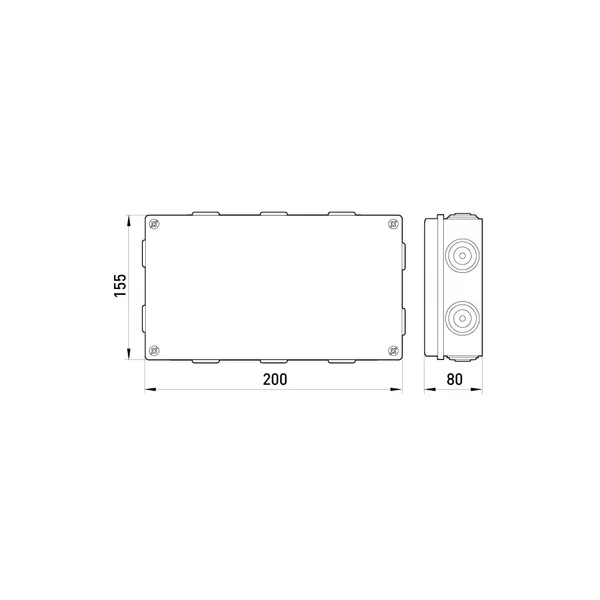 Коробка монтажна E-next 200х155х80мм р016009/3925908000