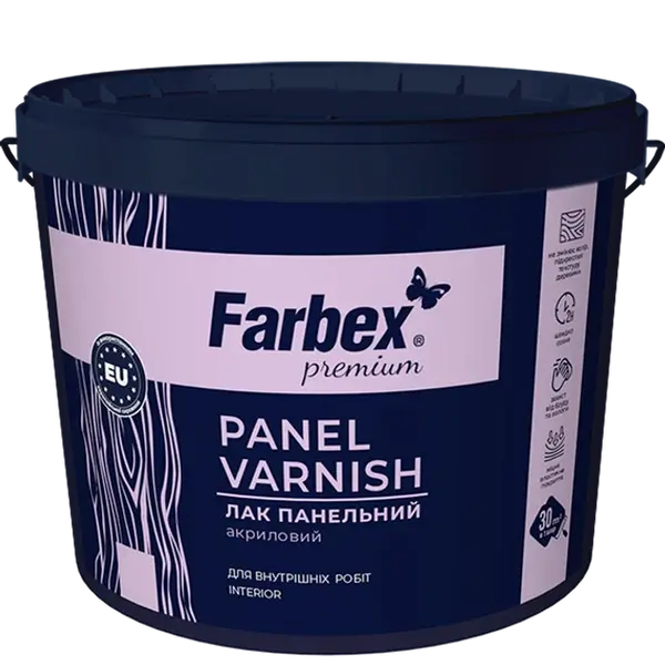 Лак панельний акриловий Farbex глянцевий 0,9кг