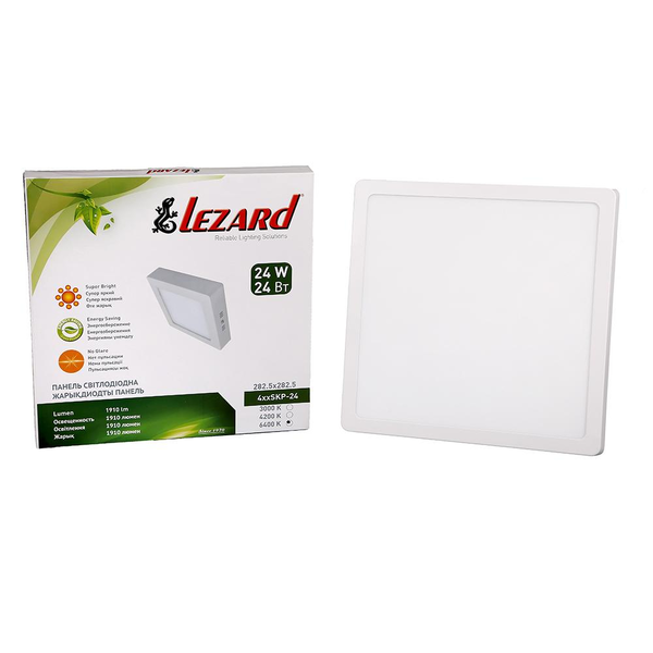 Світильник Lezard 24W накладний квадрат 6400К 464SKP-24