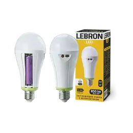 Лампа LED з акумулятором Lebron L-A70T-965  LED E27 9W 11-11-92-2