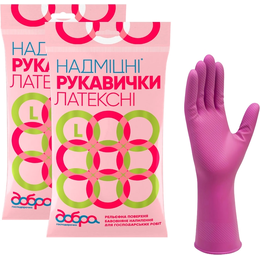 Латексні рукавички Добра Господарочка L надміцні