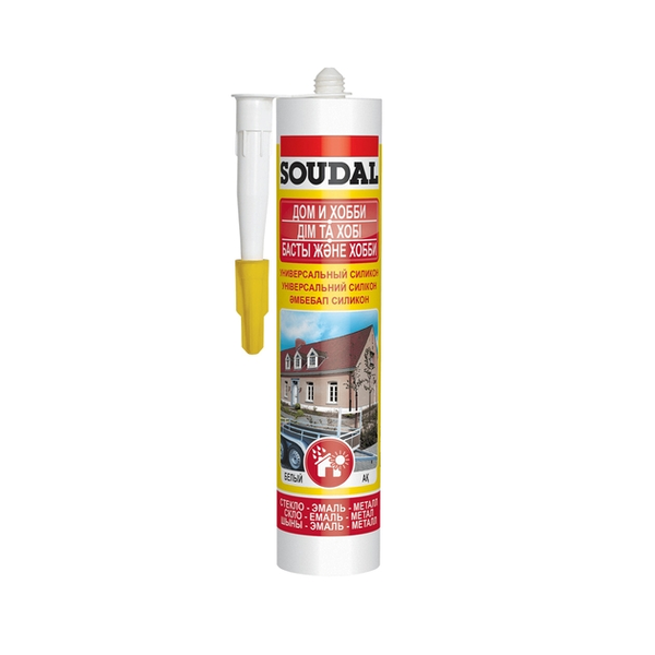 Силікон універсальний Soudal білий 280мл