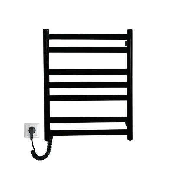 Рушникосушарка ел.Carino Mia 590*490 Чорний глянець з кнопкою M5949ILBG