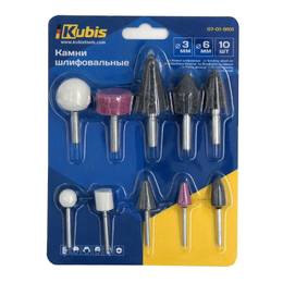 Набір каменів шліфувальних Kubis 3/6мм 10шт 07-01-9101