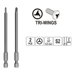 Біта Yato TRI-WING 100мм #2#4 YT-0497