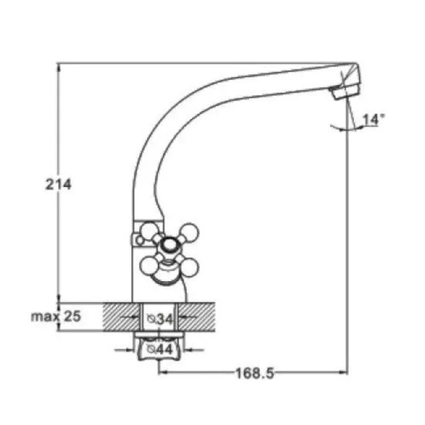 Змішувач кухня Zegor DTZ4-D827 2775