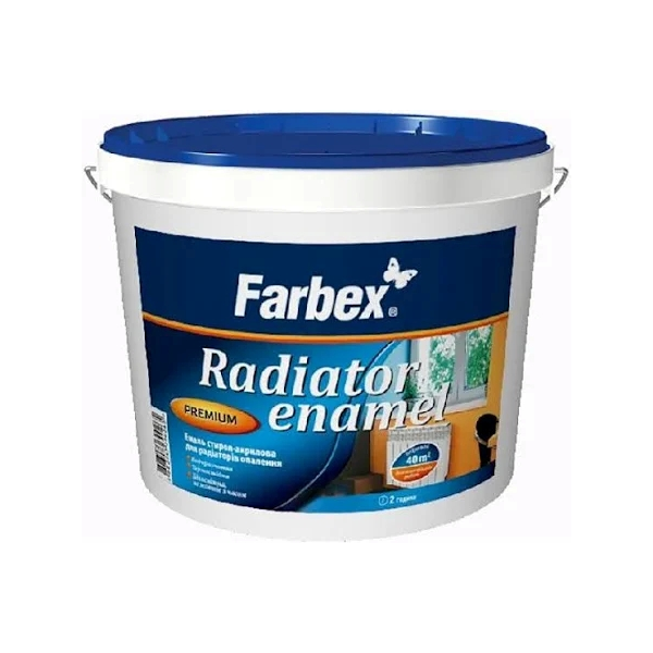 Емаль акрилова для радіаторів Farbex 0,3кг