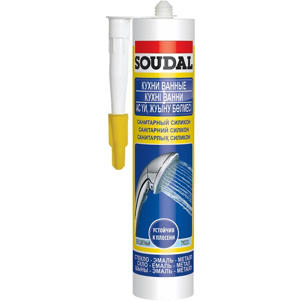 Силікон санітарний Soudal прозорий 280мл
