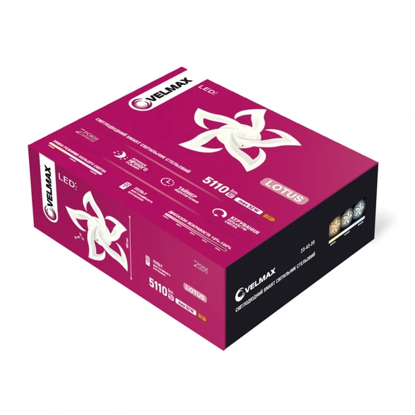 Світильник Velmax V-CL-Lotus-5Wh 52W 23-43-20