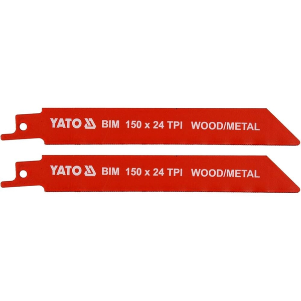 Полотно по дереву і металу до шаблевої пили Yato 150мм YT-33932