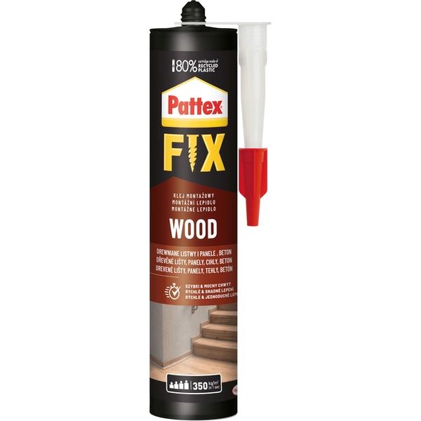 Клей акриловий Pattex Fix Wood білий 385гр 10122064
