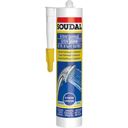 Силікон санітарний Soudal білий 280мл