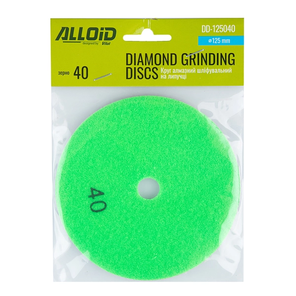 Круг алмазний на липучці черепашка  Alloid 125мм, зерно 40 DD-125040(400)