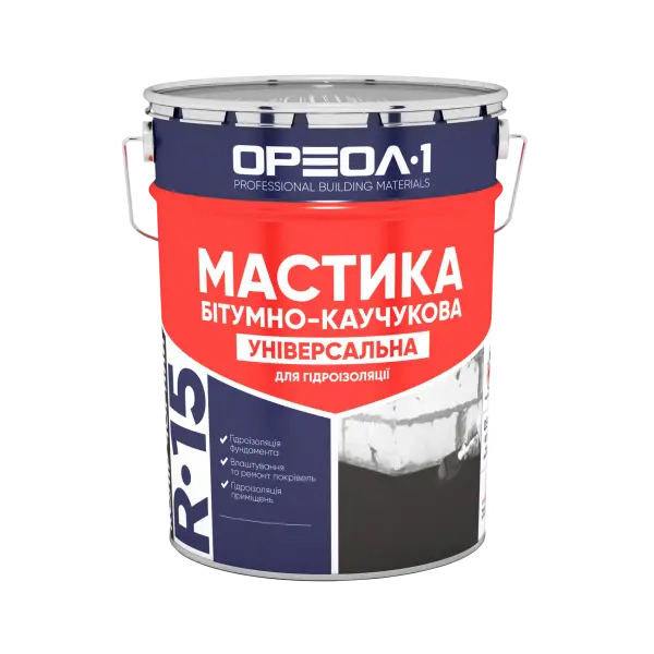 Мастика бітумно-каучукова Ореол-1 R-15 3,0кг 194268