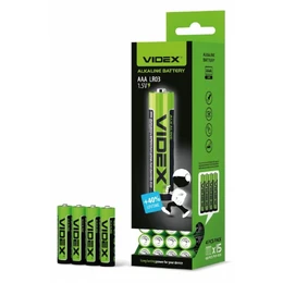 Батарейка Videx ААА LR03-4S зелена 25467