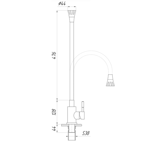 Змішувач кухня Globus Lux Alpen SBT1-203SA-S21 000025227