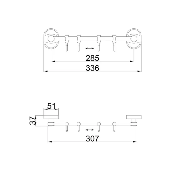 Тримач для рушника F1915-4 1037739